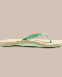 Best Southern Tide Womens Leather Weekend Flipjacks Starboard Green