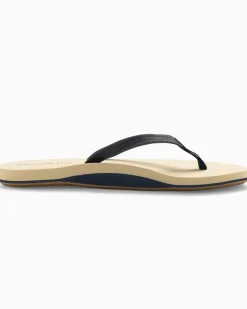 Hot Southern Tide Women'S Navy Leather Weekend Flipjacks Nautical Navy