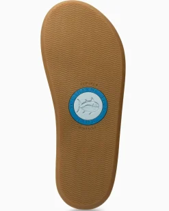 Shop Southern Tide Women'S Navy Leather Weekend Flipjacks Nautical Navy