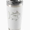 New Southern Tide Yeti Rambler 20 Oz Skipjack Tumbler White
